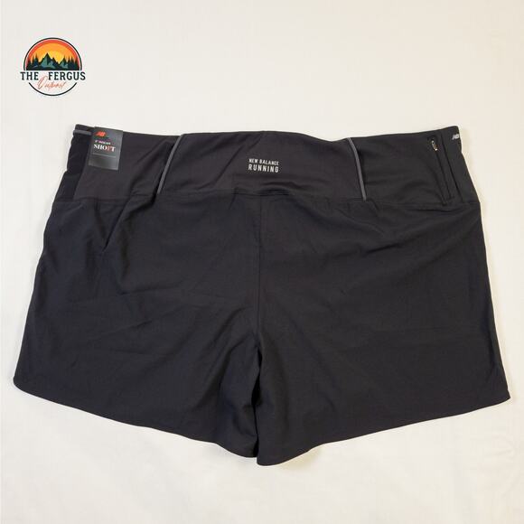 NWT New Balance Impact Running Shorts 2 in 1 Black 5 Inch Women's Size 2XL - Picture 2 of 11